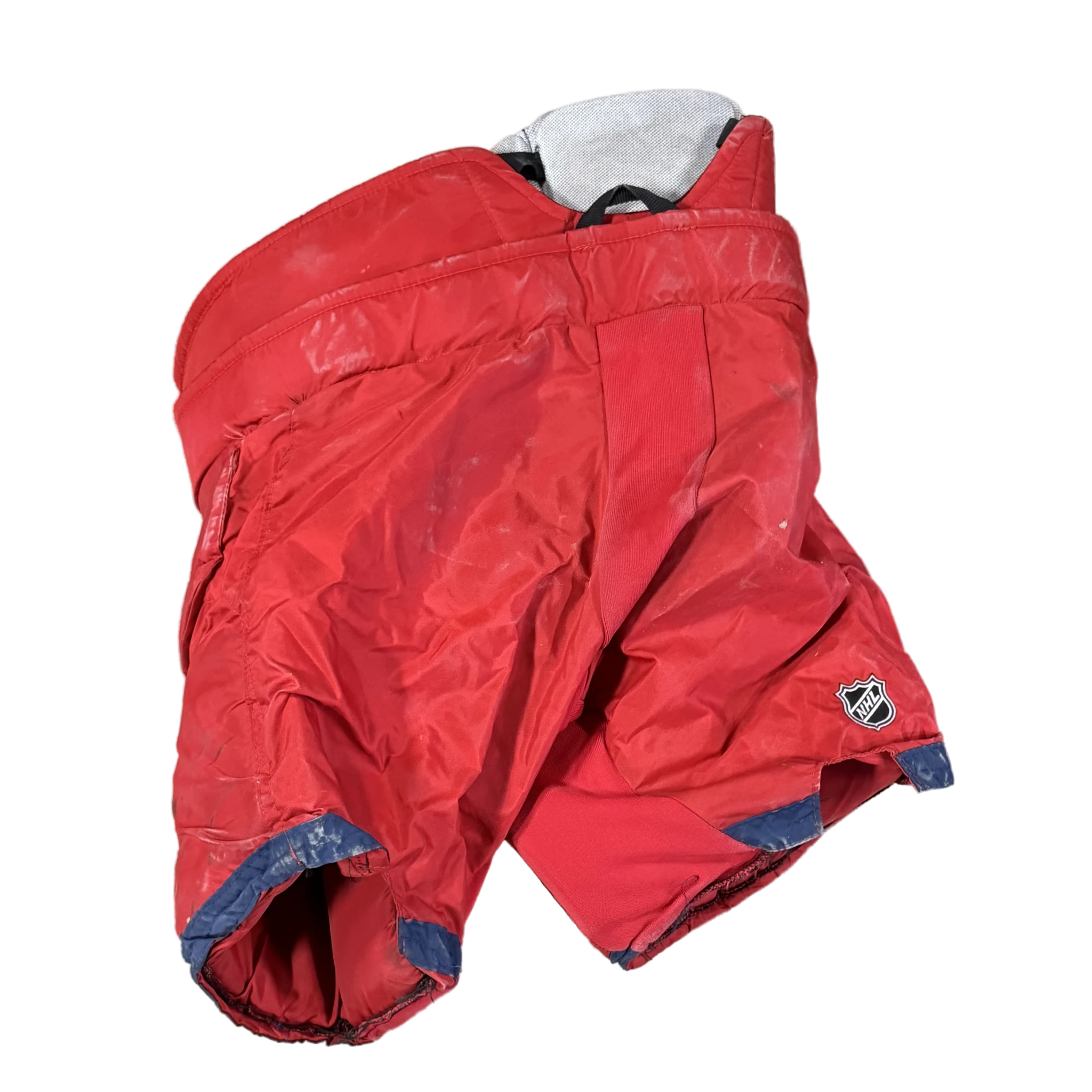Pantalon de gardien de but CCM HPG14A NHL Pro Stock d'occasion (rouge/bleu marine)